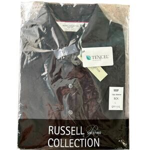 Russel Collection Black Ladies Cap Sleeve Tencel Yacht/Crew Shirt